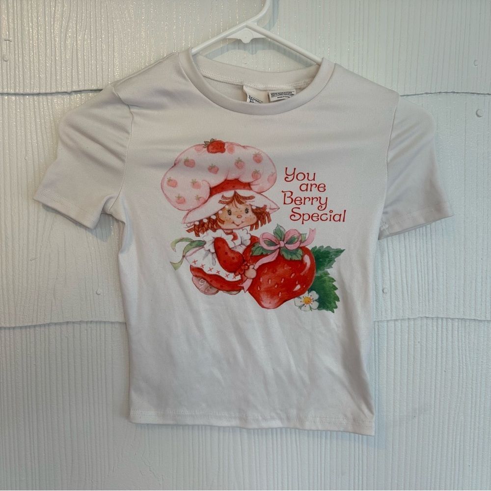 Strawberry Shortcake Short Sleeve Shirt Girls Youth 7Y Cute Top Graphic Tee
